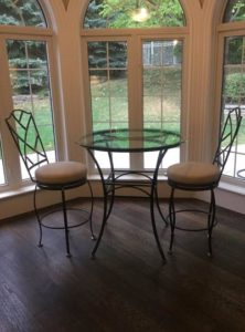 Custom Wrought Iron seating, bar stools